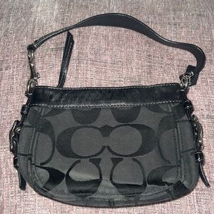 Authentic Coach Zoe Signature Canvas & Leather Bag